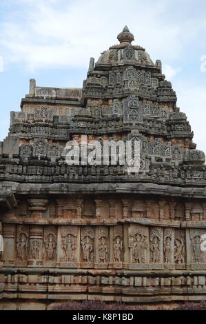 Veera Narayana Temple, Belavadi Stock Photo