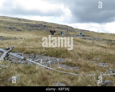 Brecon Beacons National Park / Wellington bomber crash site Stock Photo