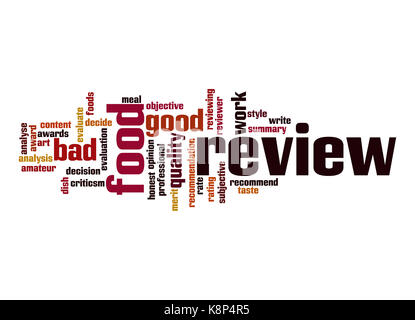 Food review  word cloud Stock Photo