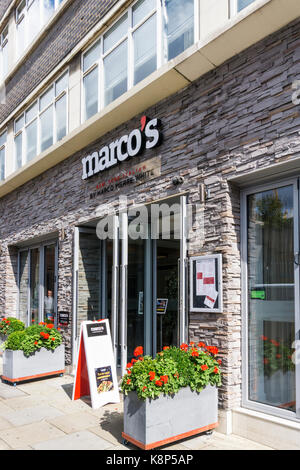 Marco's New York Italian restaurant in Brick Lane, London. A Marco Pierre White restaurant. Stock Photo