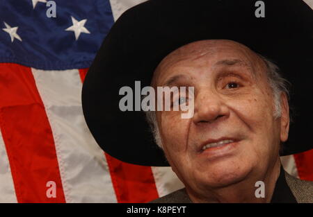 New York, NY, USA. 11th Mar, 2017. Jake Lamotta pictured at the Fighters Initiative for Support and Training (F.I.S.T) and the Office of Professional Employees International Union (OPEIU) press conference announcing the joining of forces to form a boxers union on March 11, 2003 in New York City. Credit: Dennis Van Tine/Media Punch/Alamy Live News Stock Photo
