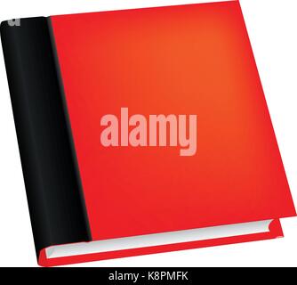 Vector illustration of realistic red book isolated on white background Stock Vector