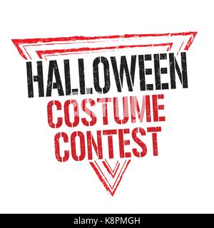 Halloween costume contest grunge rubber stamp on white background, vector illustration Stock Vector