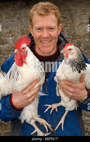 Cotswolds Farm Park, with owner Adam Henson, who is a farmer, author and television presenter. Stock Photo