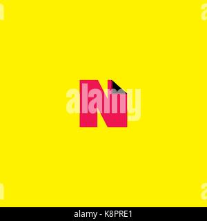 letter n flake design logo vector Stock Vector