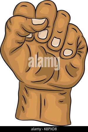 clenched fist  vector symbol icon design. Beautiful illustration isolated on white background Stock Vector