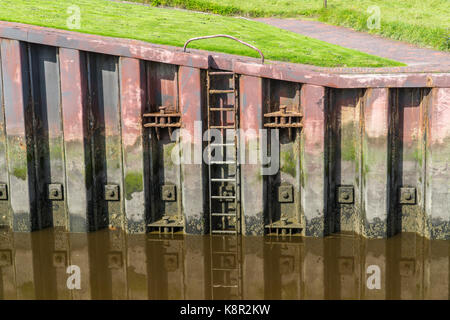 quay wall at the north sea Stock Photo