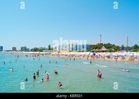Beach, Sunny Beach, Bulgaria Stock Photo