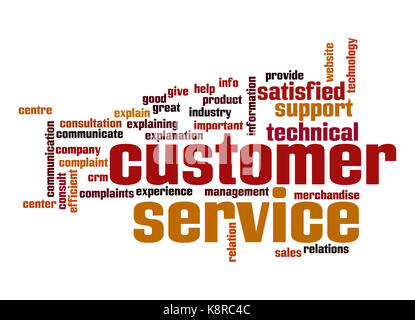 Customer support word cloud Stock Photo