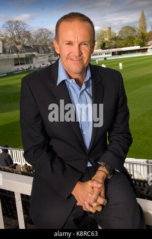 England cricket coach and former Zimbabwean cricketer, Andrew 'Andy' Flower  at Worcestershire CCC in Worcester. Stock Photo