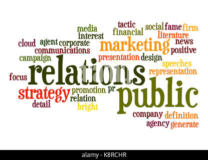 Public Relations word cloud Stock Photo