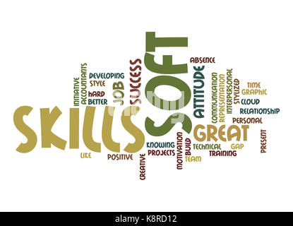 Soft skills word cloud Stock Photo