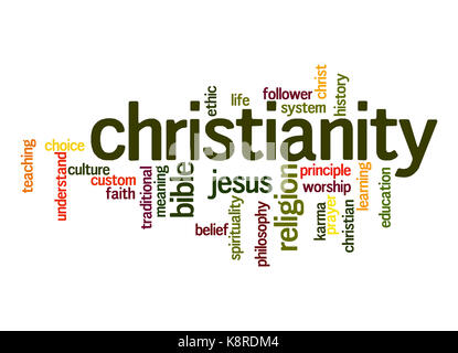 Christianity word cloud Stock Photo - Alamy