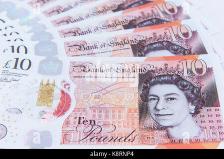 new British 10 pound note Stock Photo