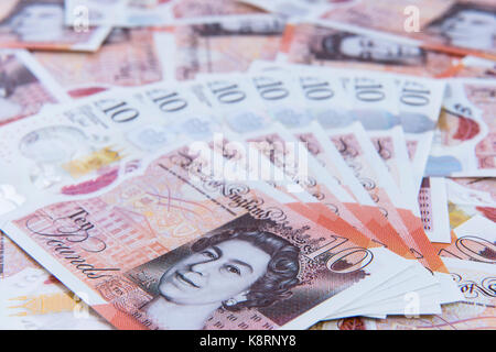 new British 10 pound note Stock Photo