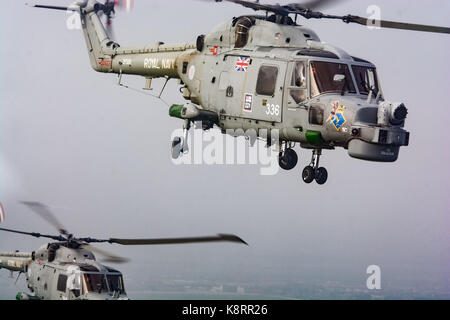 Royal Navy Lynx HMA8 Helicopter Stock Photo