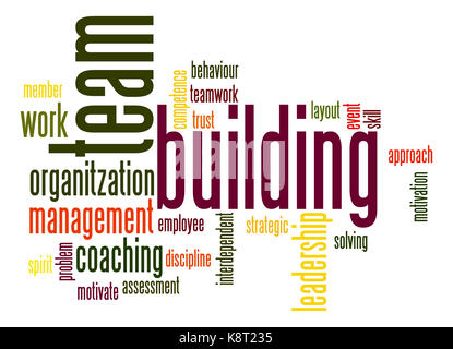 Team building word cloud Stock Photo