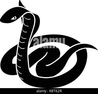 King cobra icon, simple style Stock Vector
