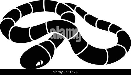 Red milk snake icon, simple style Stock Vector