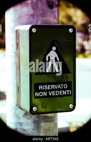 traffic light crossing for the blind Stock Photo