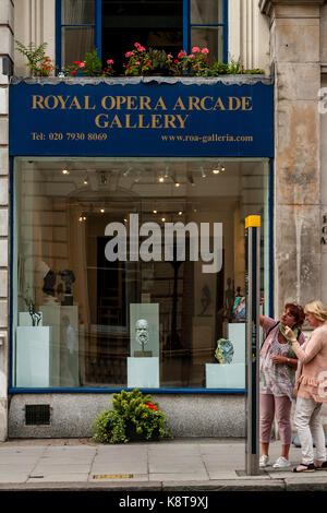 The Royal Opera Arcade Gallery, Pall Mall, London, UK Stock Photo