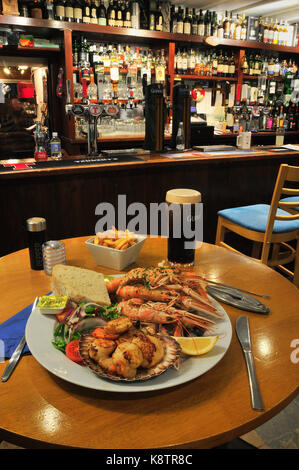 Lochindaal Hotel Scottish Seafood Dinner Islay Scotland Stock Photo