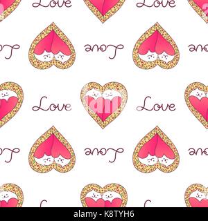 Seamless pattern cats Stock Vector
