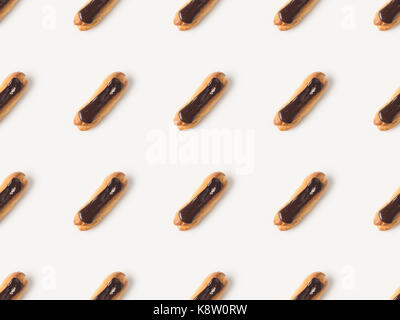 homemade eclairs with chocolate ganache  Stock Photo