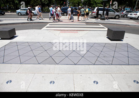 Electricity generating pavers on public walkway near Dupont Circle - Washington, DC USA Stock Photo