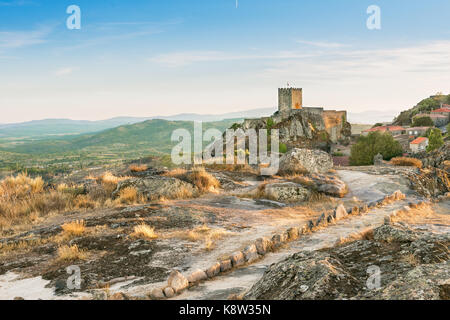 Sortelha Castle on top of the hill, Portugal Stock Photo