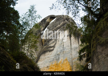 Unique rocks mountain Adrspasske skaly in national park Adrspach, Czech republic Stock Photo