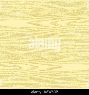 Light yellow wood texture background in square format. Blank natural pattern swatch template. Realistic plank with annual years circles. Flat style. V Stock Vector