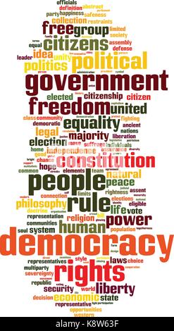 Democracy word cloud concept. Vector illustration Stock Vector