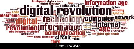 Digital revolution word cloud concept. Vector illustration Stock Vector ...