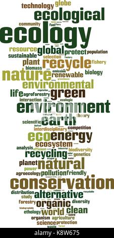 Ecology word cloud concept. Vector illustration Stock Vector