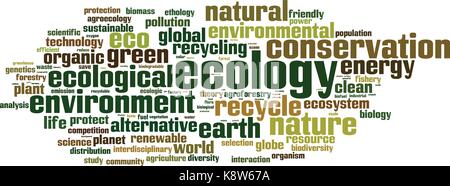 Ecology word cloud concept. Vector illustration Stock Vector