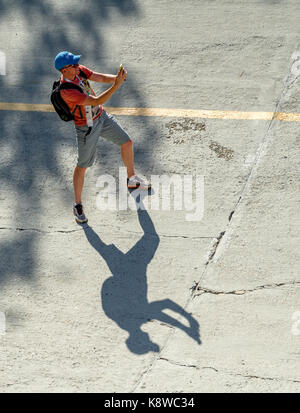 The old banked curve at the Monza race circuit. Stock Photo