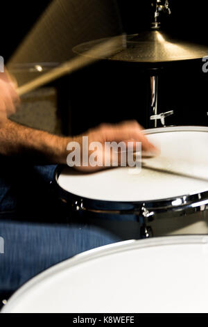 Drummer playing hi-hat groove Stock Photo