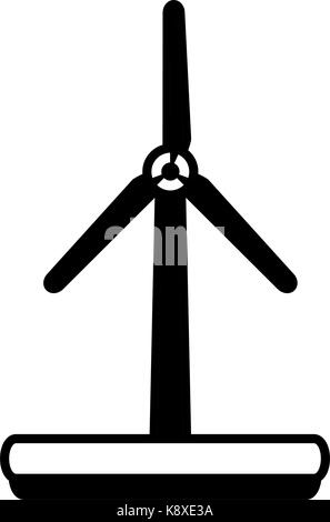wind turbines in forest icon image  Stock Vector