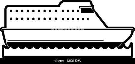 cruise ship sideview icon image Stock Vector