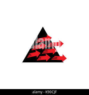 triangle arrows logo vector Stock Photo