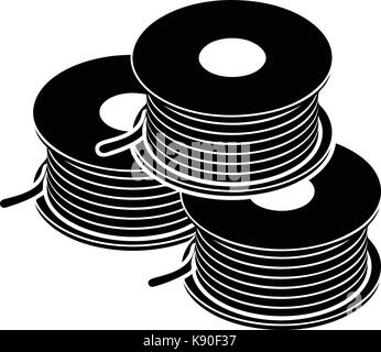 Coil for d printer icon, simple style Stock Vector