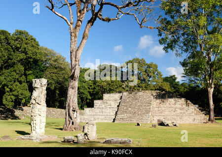 Honduras, Mayan city ruins in Copan, Central America Stock Photo