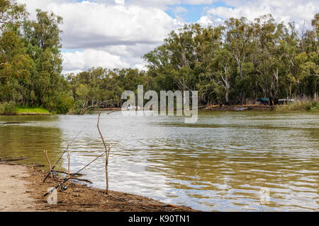 Barmah National Park near Echuca is a great place for fishing and camping - Barmah, Victoria, Australia Stock Photo