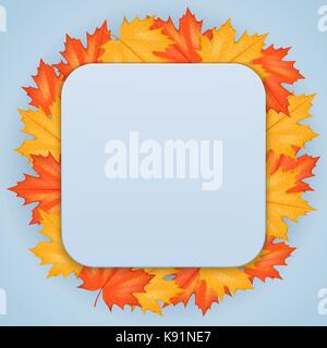 Red and Yellow Autumn Leaves Pattern Stock Vector