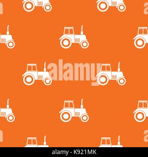 Tractor pattern seamless Stock Vector