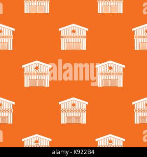 Barn for animals pattern seamless Stock Vector
