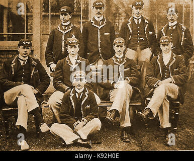 A photograph of the Oxford winning crew of the Oxford and Cambridge 53rd Boat Race in 1896 Stock Photo