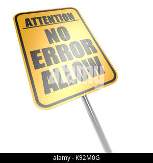 No error allow road sign Stock Photo