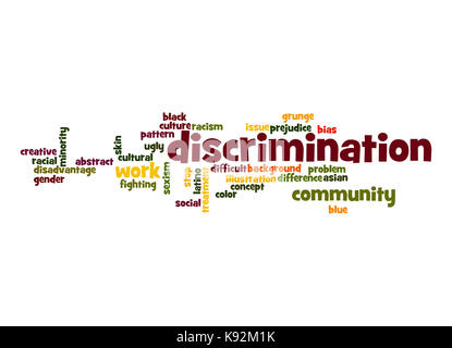 Discrimination word cloud Stock Photo